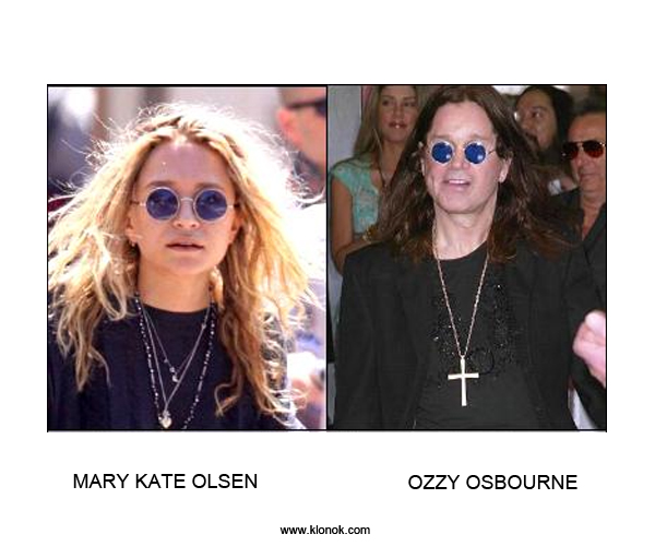 Mary-Kate Olsen - Ozzy Osbourne
 
